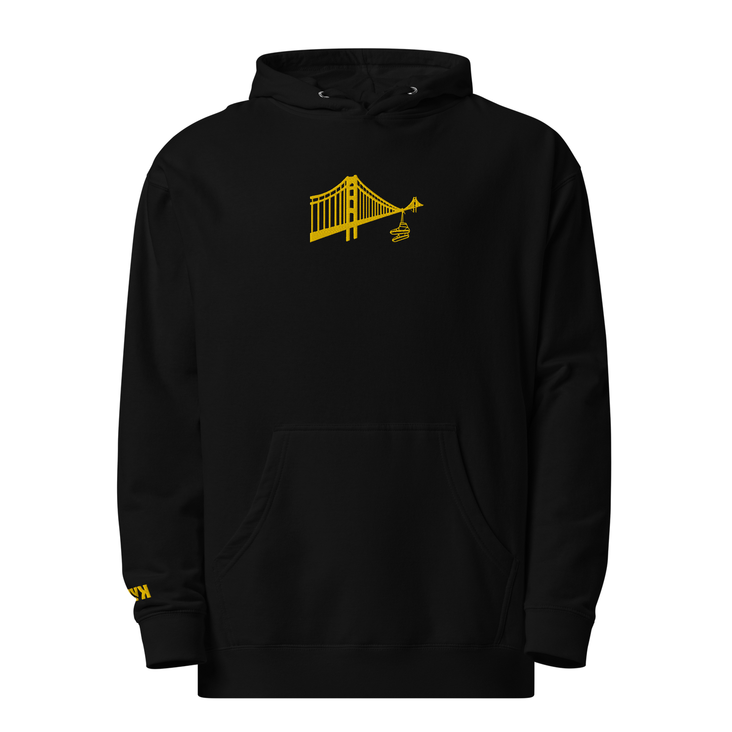 Black/Gold Golden Lace Bridge Hoodie