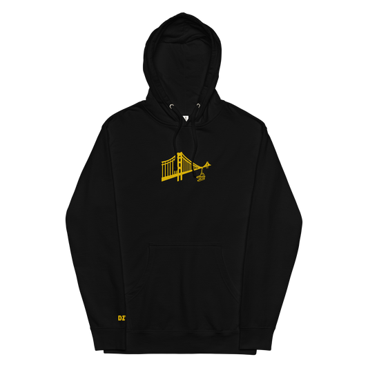 Black/Gold Golden Lace Bridge Hoodie